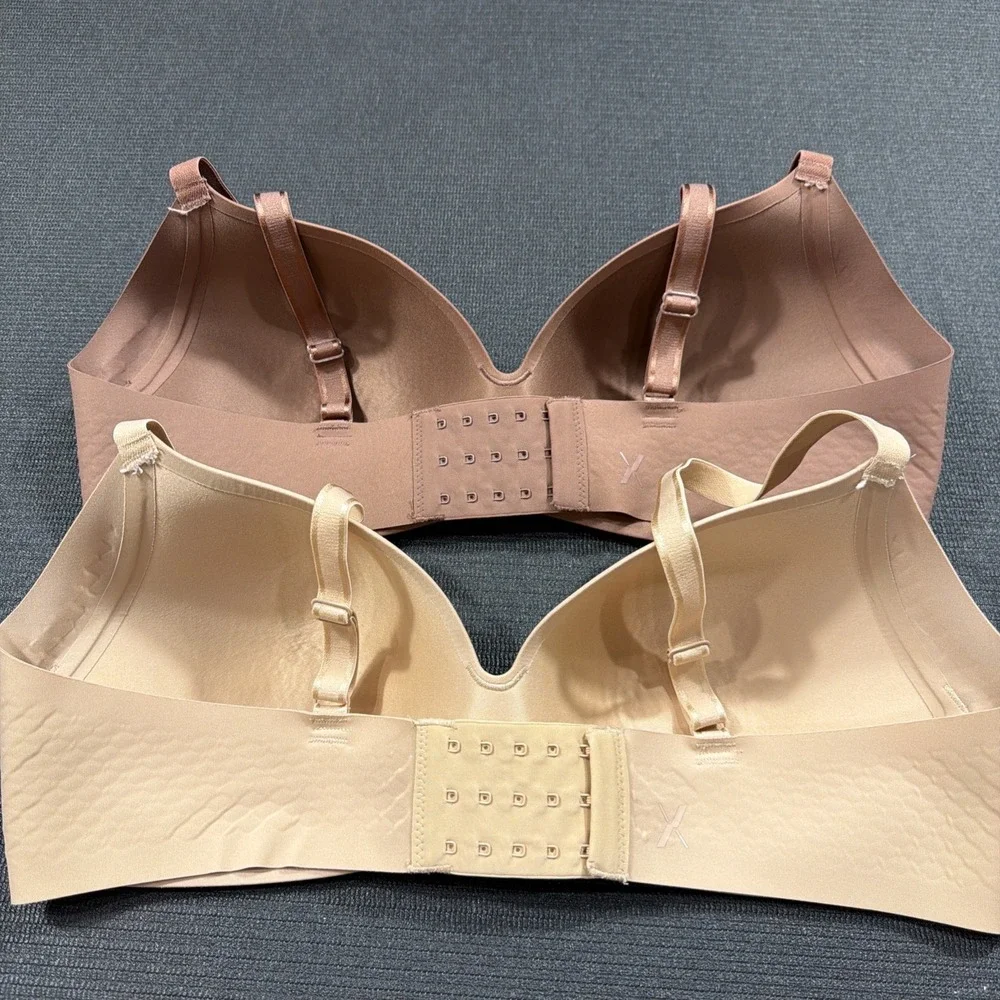 Bundles of Two Knix‎ WingWoman Contour Bras Beige Brown Wireless Sz 38B NWOT